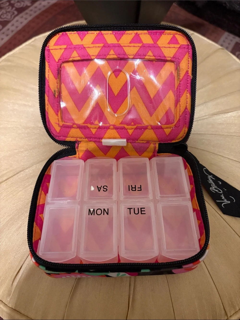 Vera Bradley Small Floral Zip travel pill case pouch/Wallet